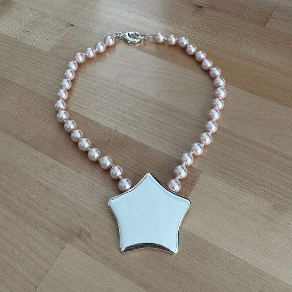 Sandy Liang Gateaux Necklace in Pink - Picture 4 of 7